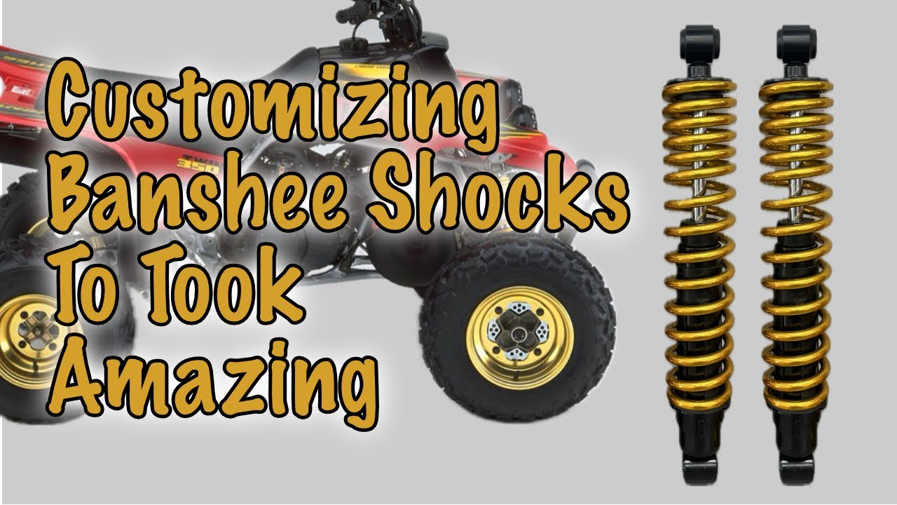 How To Custom Yamaha Banshee Front Shocks. Cerakote and Candy Gold Powder. Golden Ticket