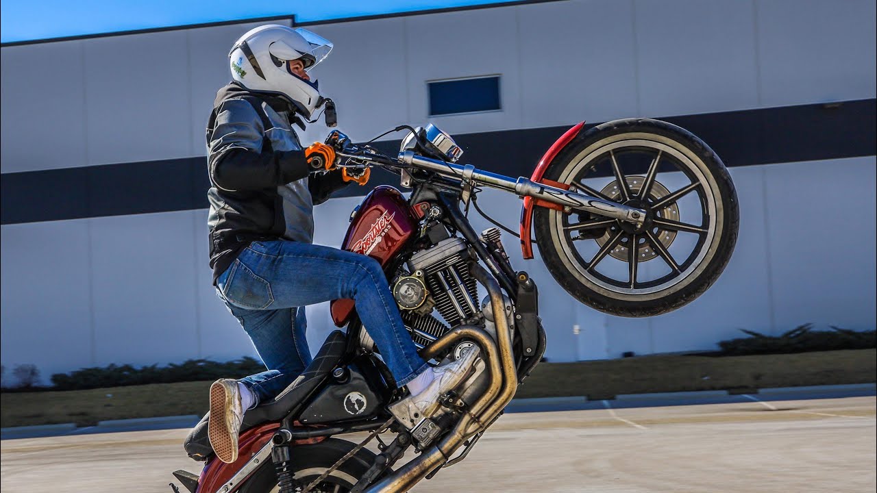 Can you learn to wheelie a Harley in 1 day?