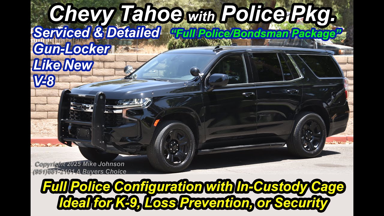 Полицейский внедорожник Chevy Tahoe 2022 года продаётся и тест-драйв на Freeway Tour
