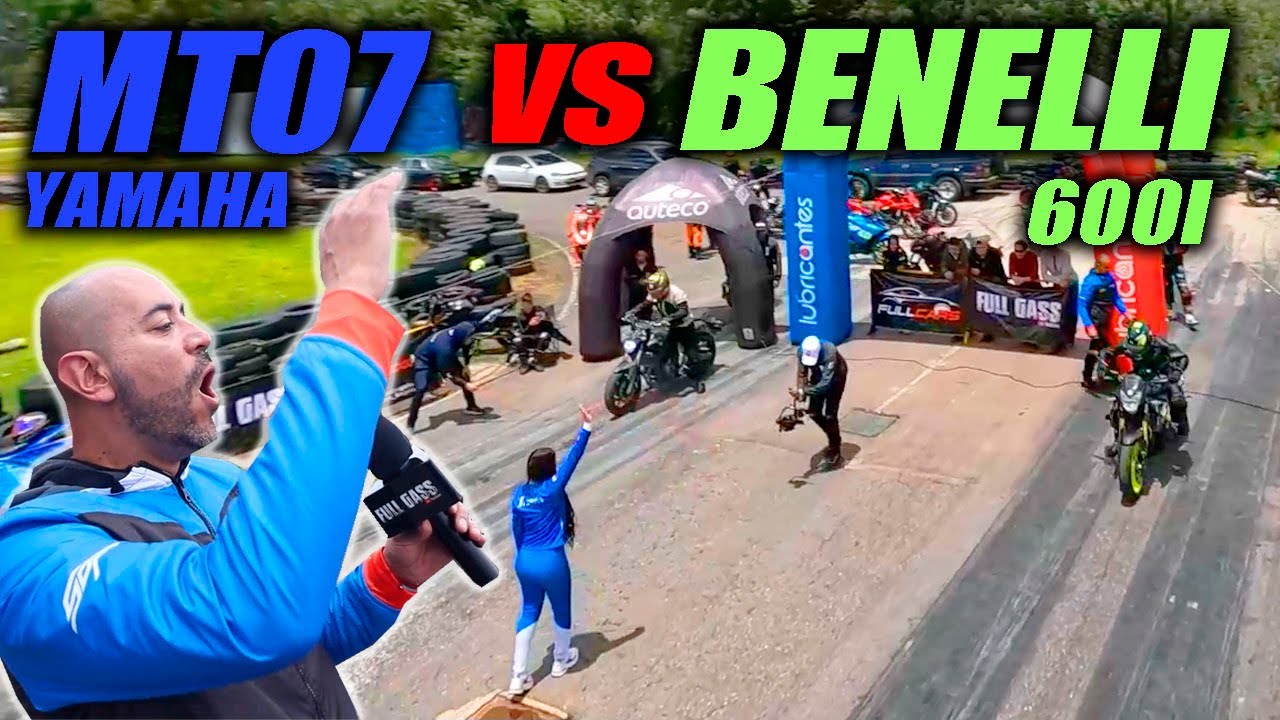 Me Dejo CALLADO 🤐 ESTA MT07 vs Benelli 600 Drag Race Fullgass