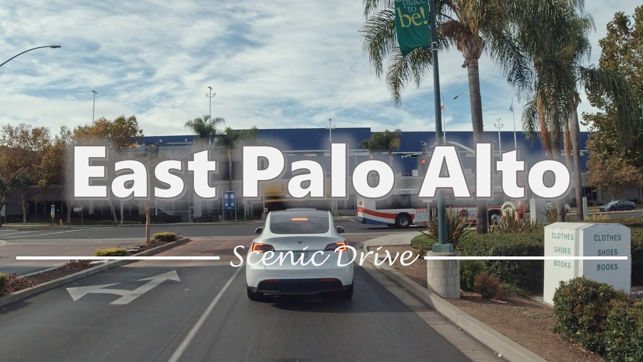 Driving in Downtown East Palo Alto, California - 4K60fps