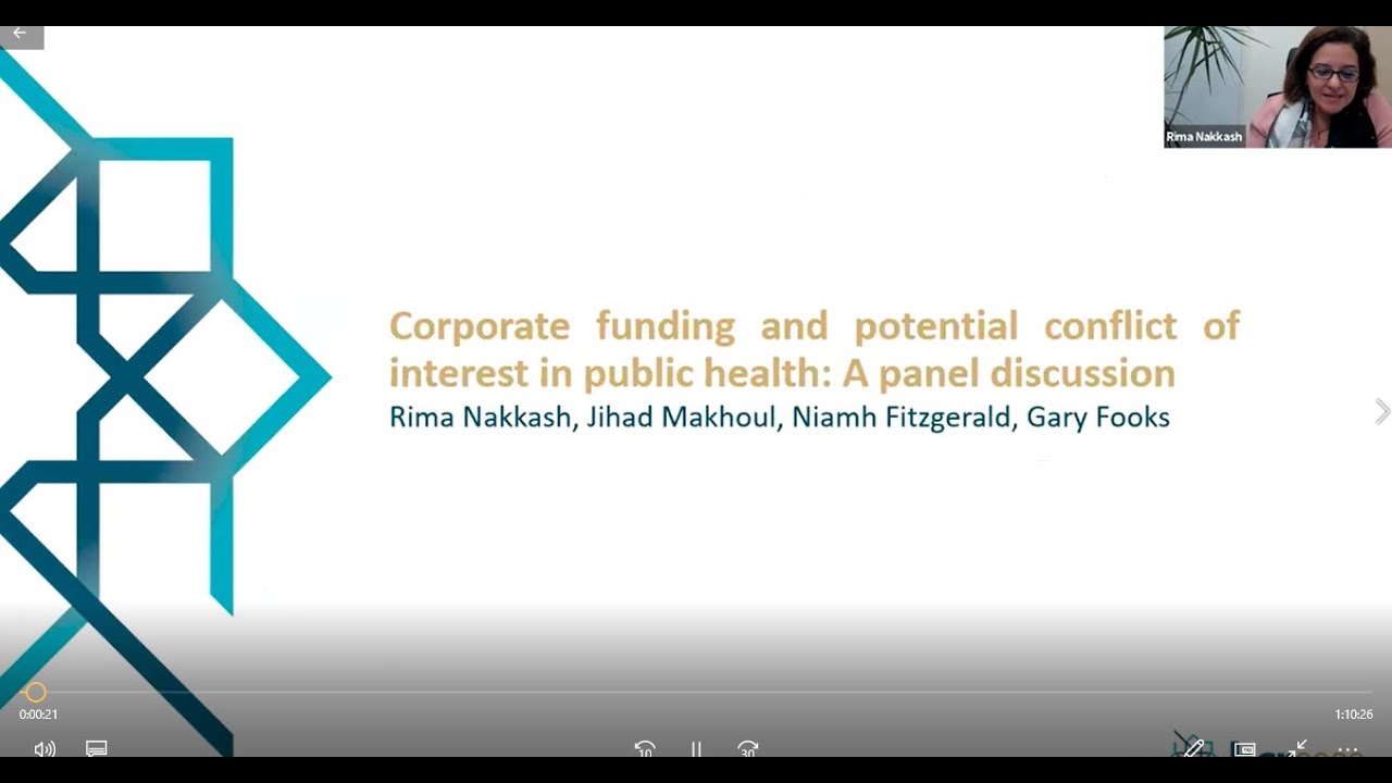 11 Nov Corporate funding and potential conflict of interest in public health