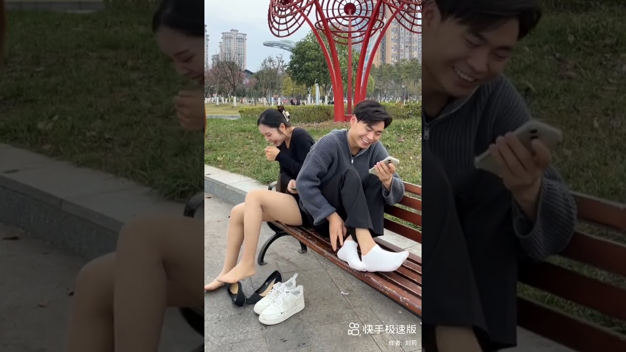 Surprise Swap! Beautiful Girl Leaves Her Shoes for a Young Man's Sneakers 😂