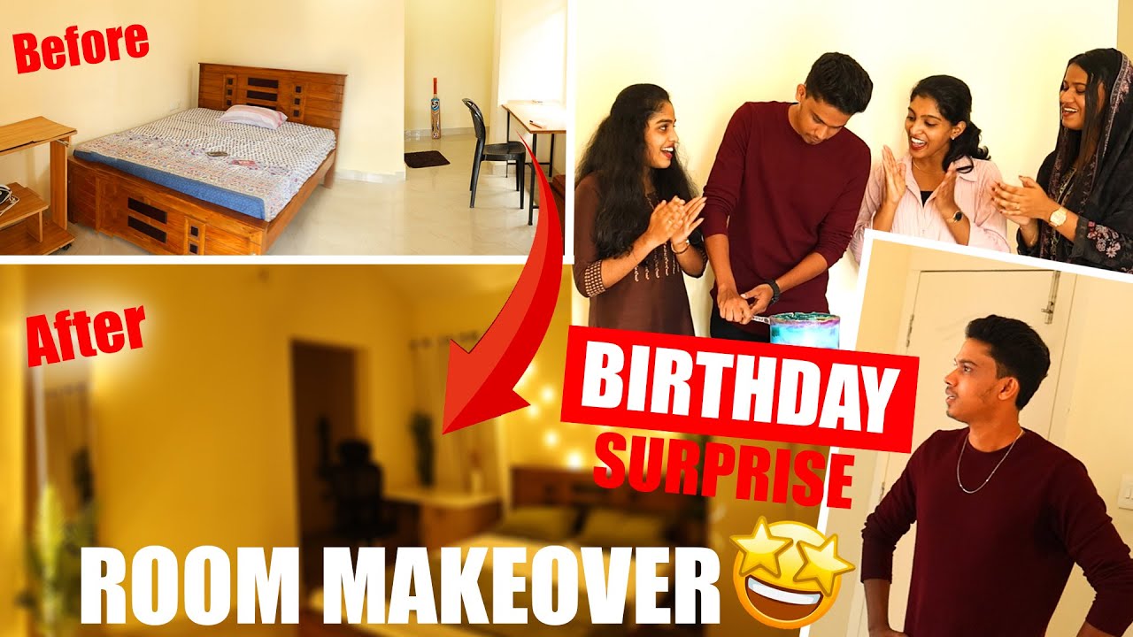 BIRTHDAY SURPRISE ആയി SALLU നു ROOM MAKEOVER 🤩 പുതിയ റൂം കണ്ടു സല്ലു ഞെട്ടി | PULLOTHI