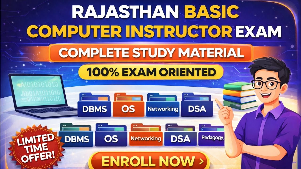 Rajasthan Basic Computer Instructor | Complete Study Materials | 💯 Exam-Oriented | Handwritten Notes