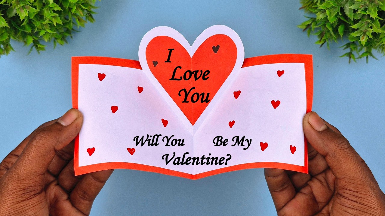 Handmade Valentine’s Day Pop-Up Card || DIY Easy Paper Crafts 💌✨