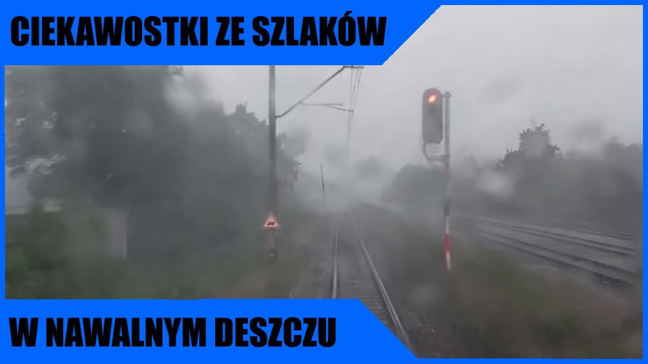 W nawalnym deszczu uszkodzoną lokomotywą...