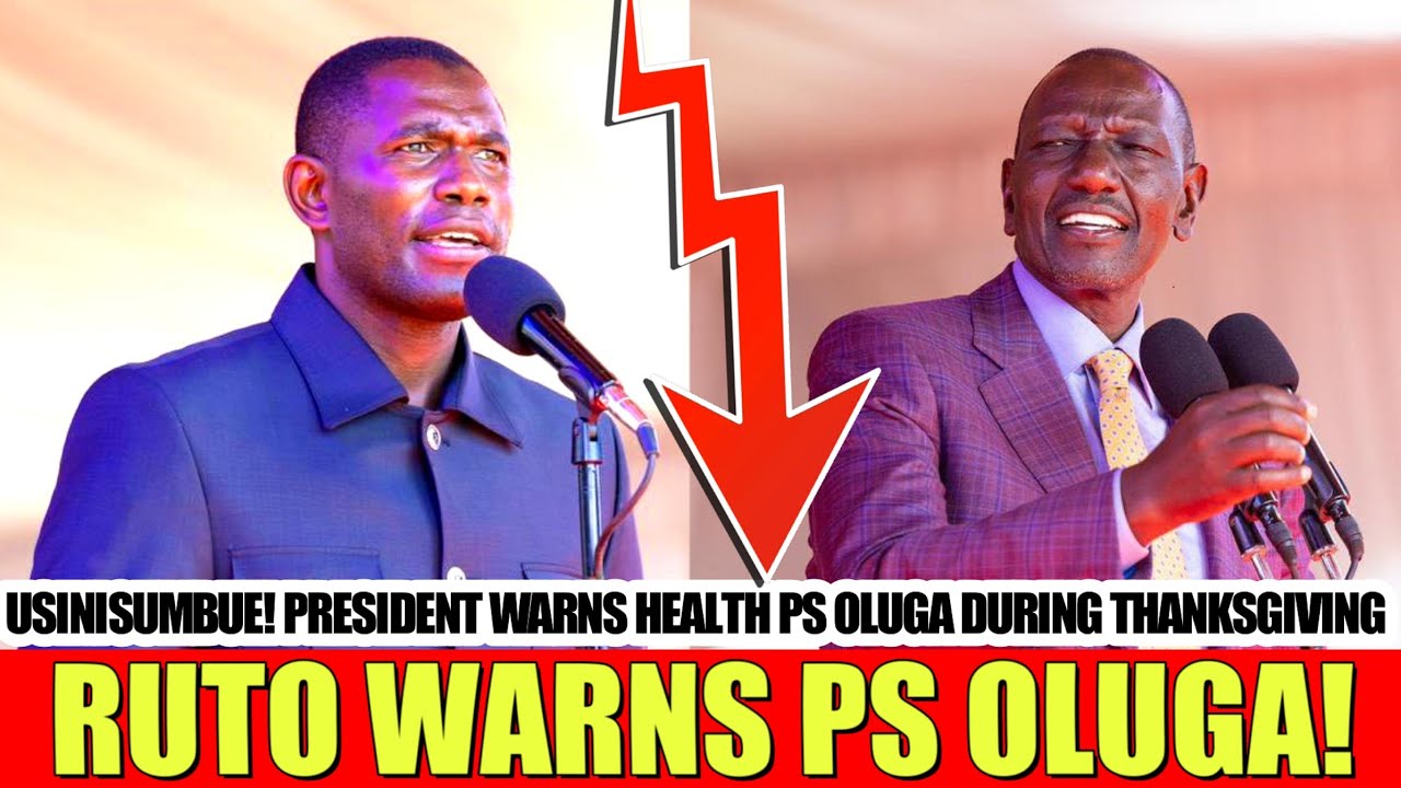 WEWE PS USINISUMBUE! RUTO FIRES WARNING AT OLUGA DURING HIS THANKSGIVING EVENT