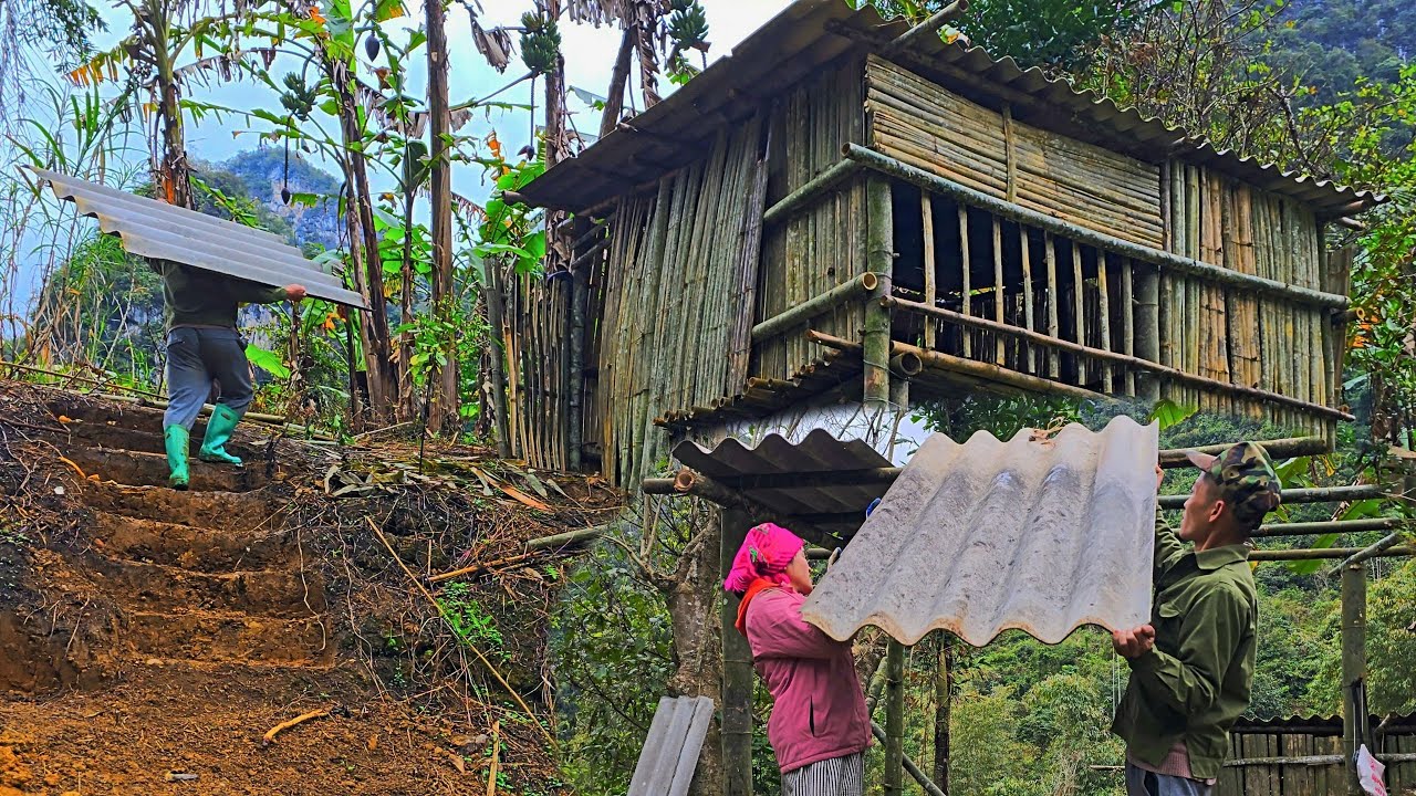 From city life to our second bamboo home-back with family | Mountain couple