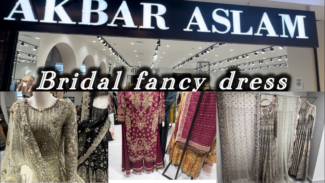 Akbar Aslam organic wedding embroidered luxury collection Bridal boutique collection fancy dress