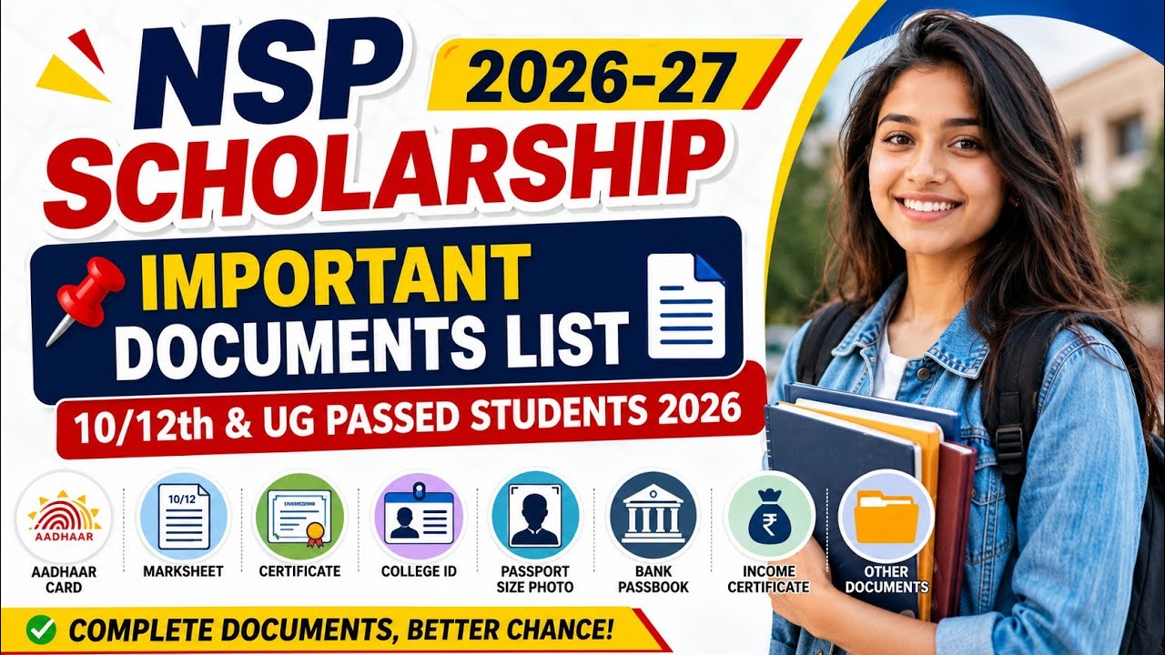 📌Documents List For NSP Scholarship 2026-27 | NSP Scholarship 2026 #nspscholarship2026 