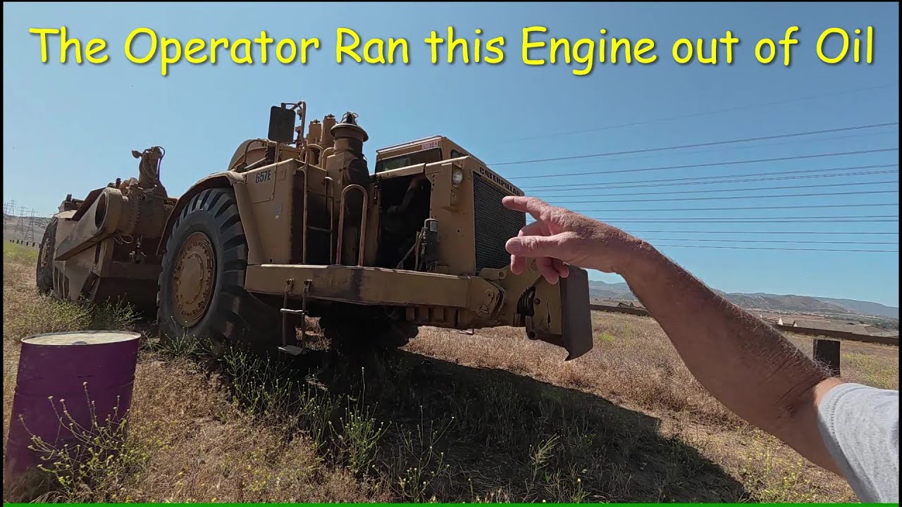 Cat C18 Lost most of It's Engine Oil... Cat 657E