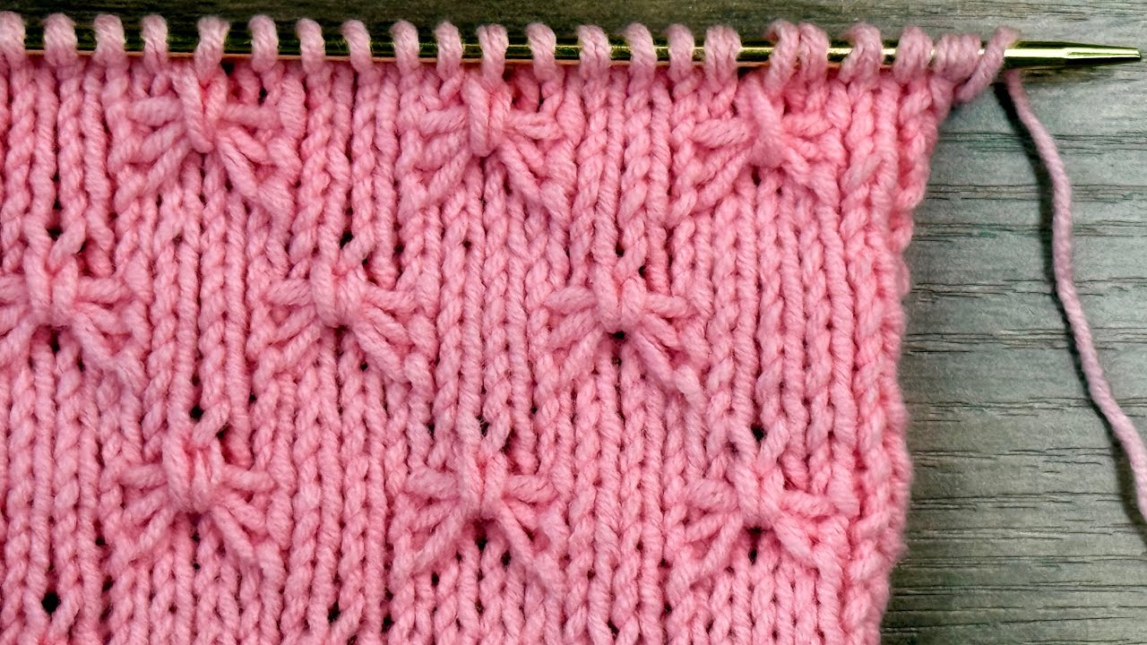 Узор «бабочка» | Узор «бант» | Урок вязания | Простая выкройка для шарфов, пледов и детских вещей