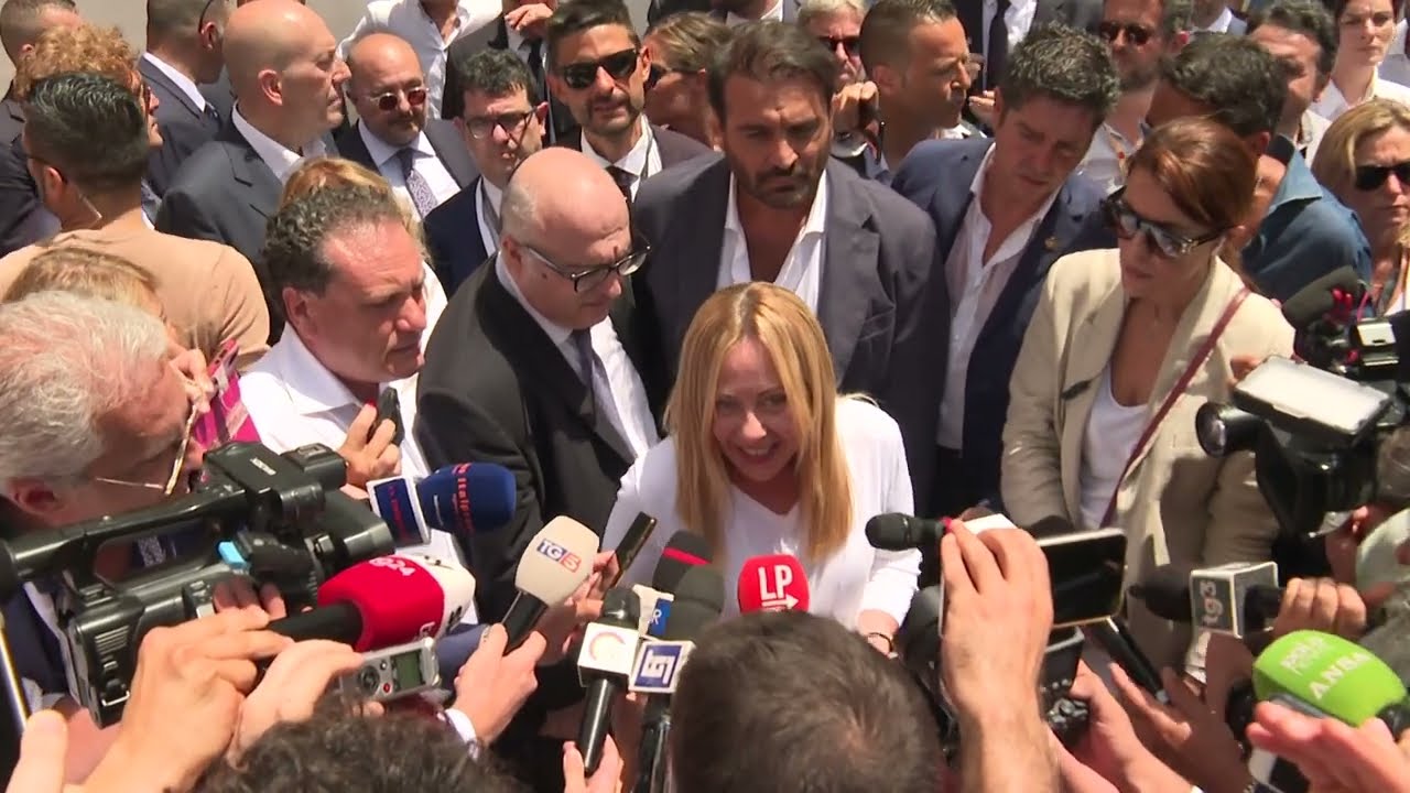 Pompei, il punto stampa del Presidente Meloni