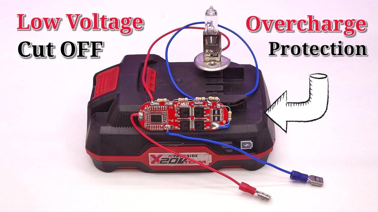 Low Voltage and Over charge cut off protection for every Li-Ion battery using cheapy BMS for 1$