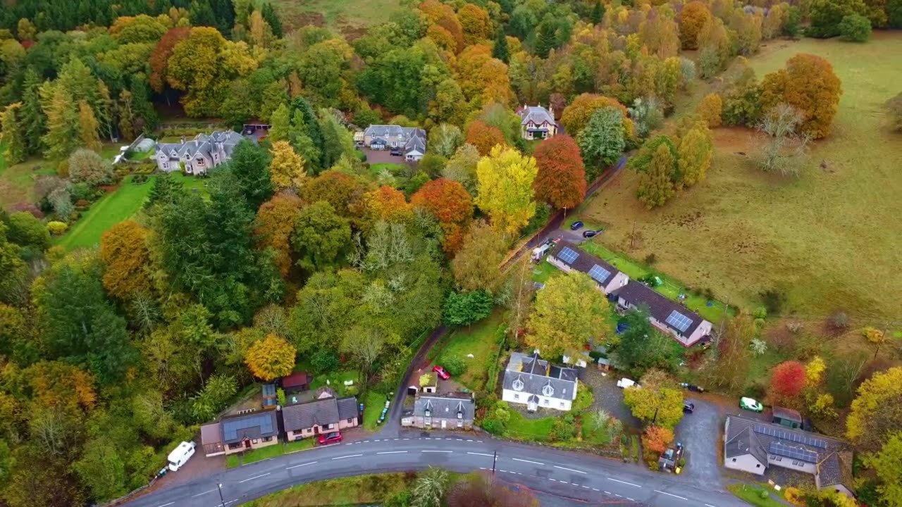 Pitlochry scotland DroneRelaxing drone visual