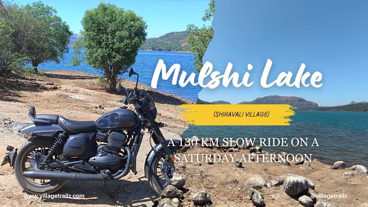 Hidden Mulshi Lake Ride | Shiravali Village Trail  #lonavala #pune #bike #yezdiroadster