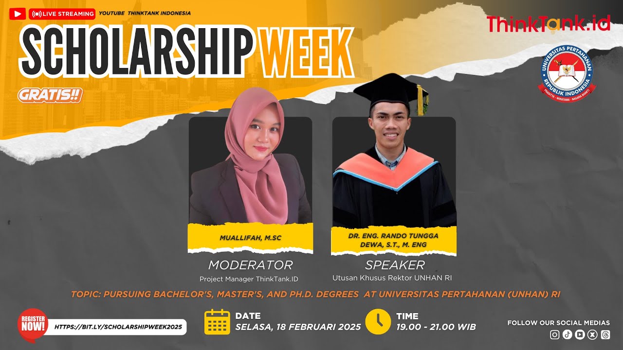 Fully Funded Beasiswa S1, S2 hingga S3 di Universitas Pertahanan (UNHAN) RI