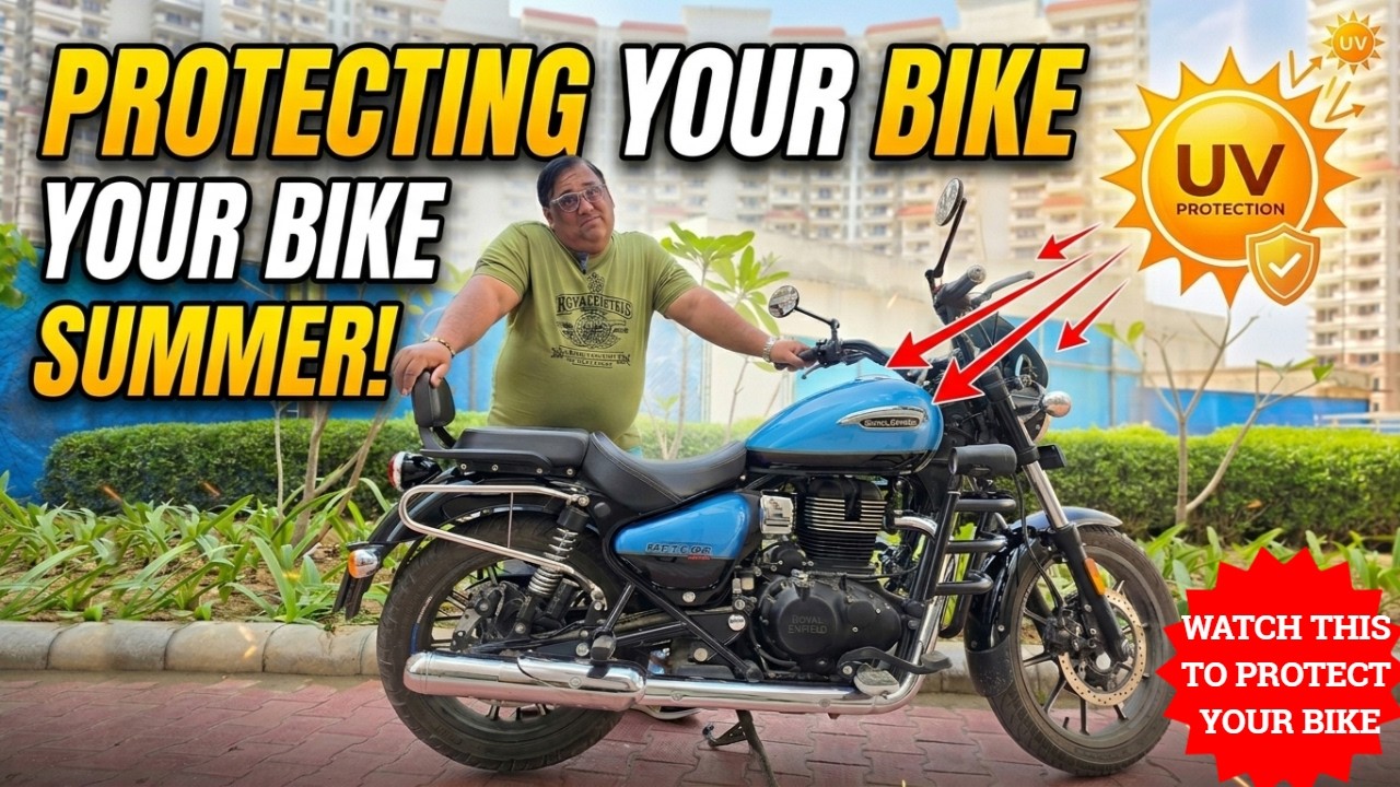 Protecting your Royal Enfield Meteor 350 Bike this Summer from UV Protection #royalenfield 🔥🔥🔥