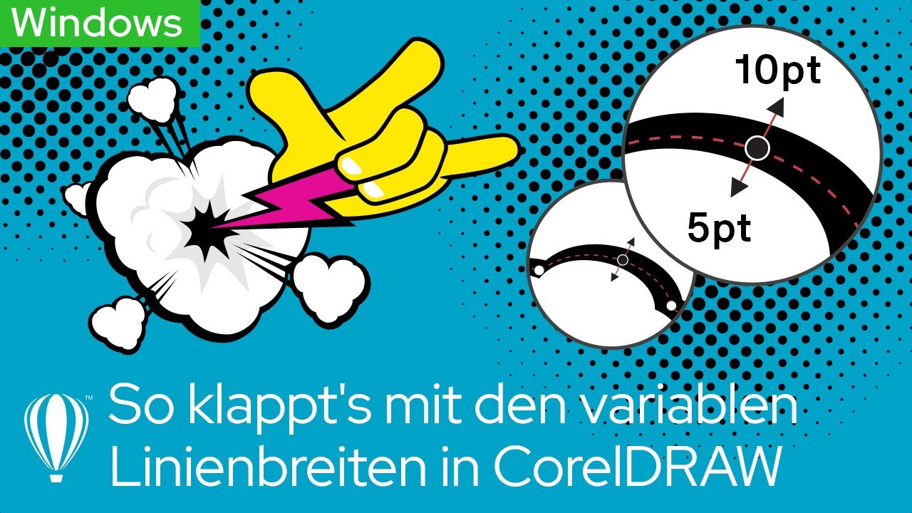 Variabler Umriss in CorelDRAW – Linienstärken nach Wunsch. Tutorial für Windows