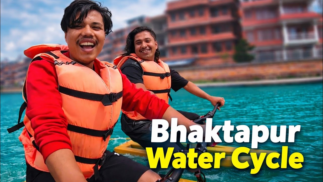 Bhaktapur Water Cycle | Fun Ride in Nepal 🇳🇵 | Crazy Water Cycling Experience