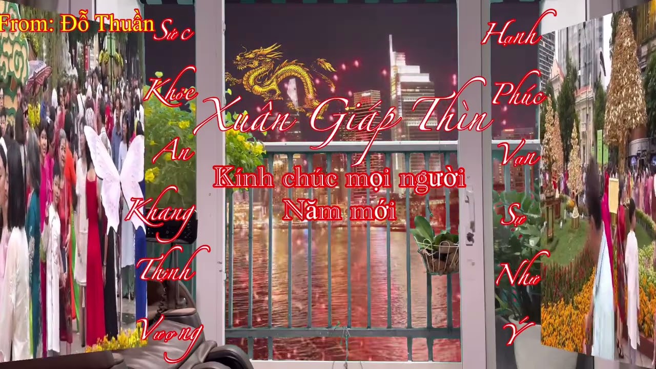 Xuân về trên thành phố Hồ Chí Minh quang vinh.
