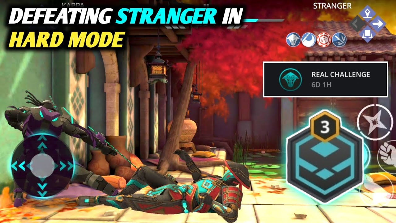 Shadow Fight 3 : Void Warden Vs Stranger | Hard Mode | Void Warden Set Level 3 | Android Gameplay