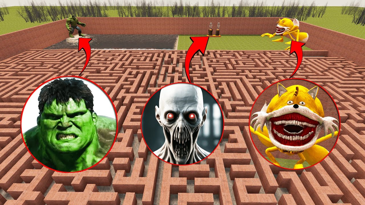 SCP 096 vs New Sonic Tapes vs Hulk – The Ultimate GMod Monster Showdown!