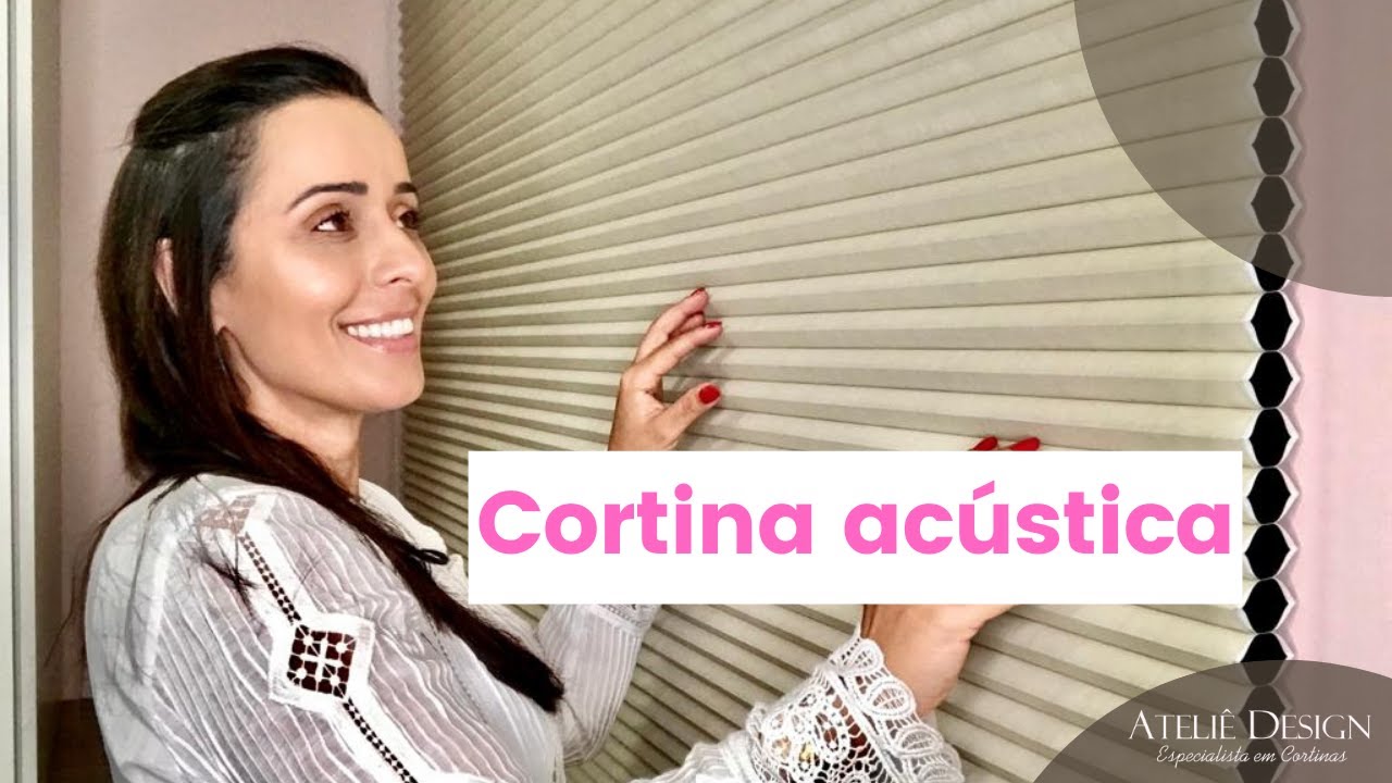 Cortina acústica que diminui a entrada de ruído externo e oferece conforto térmico.