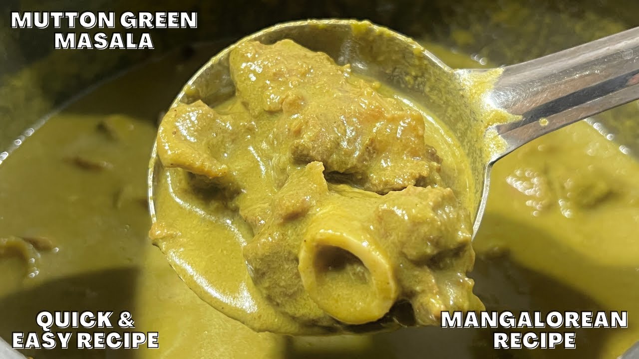 Mutton Green Masala | Traditional Mangalorean Style Recipe | Vibha’s Kitchen
