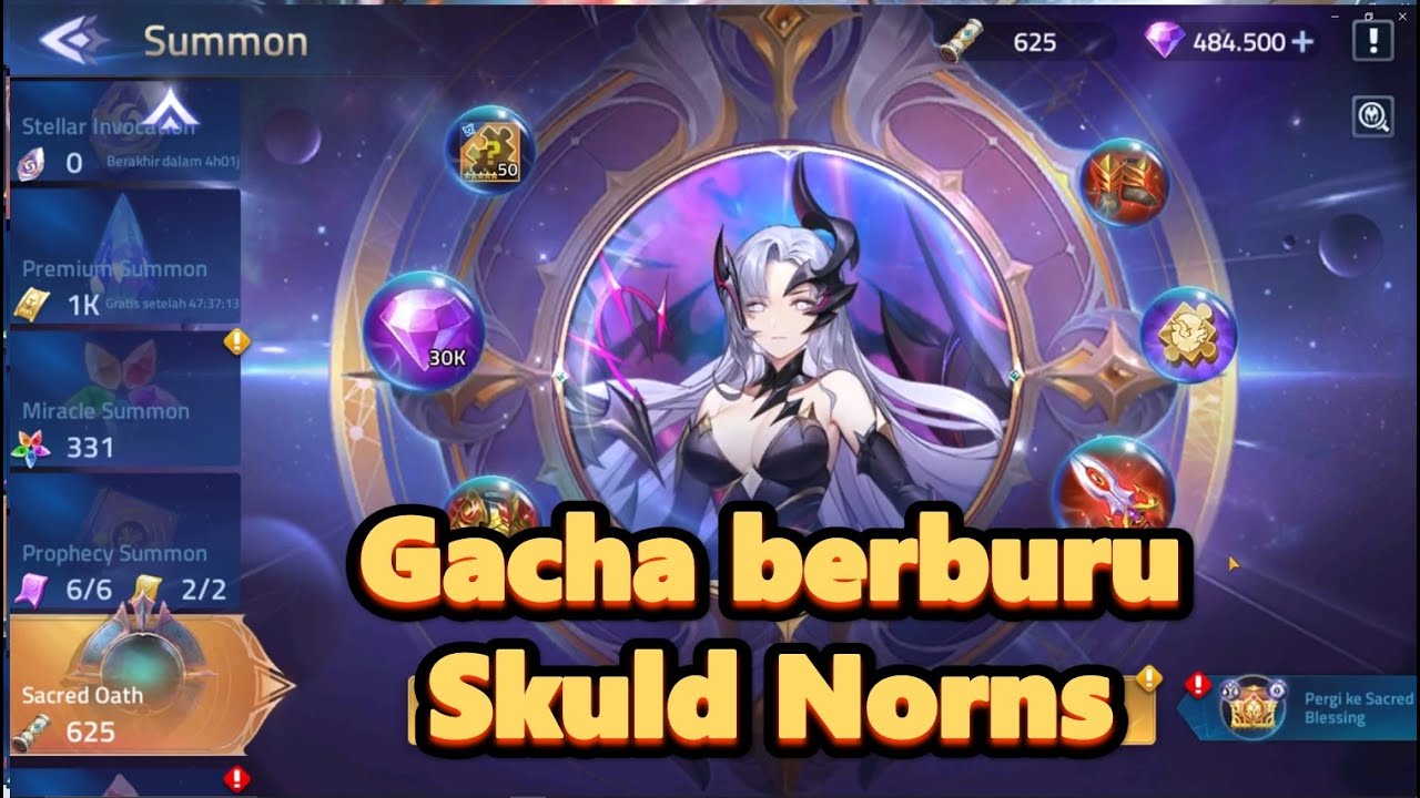 Gacha berburu hero Skuld Norns sebelum tinted mirage - Mobile legends adventure
