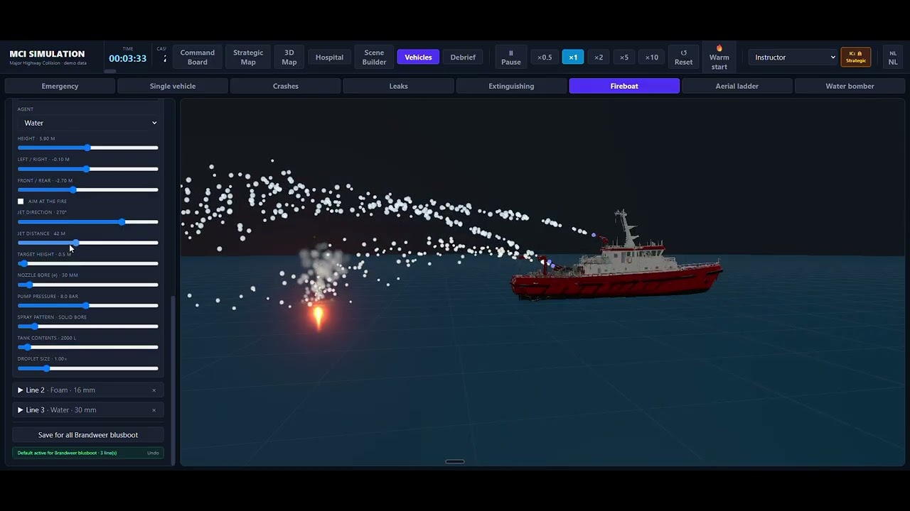 🚒🚤 ReactSIM MCI &ndash; Firefighting Vessel Demo