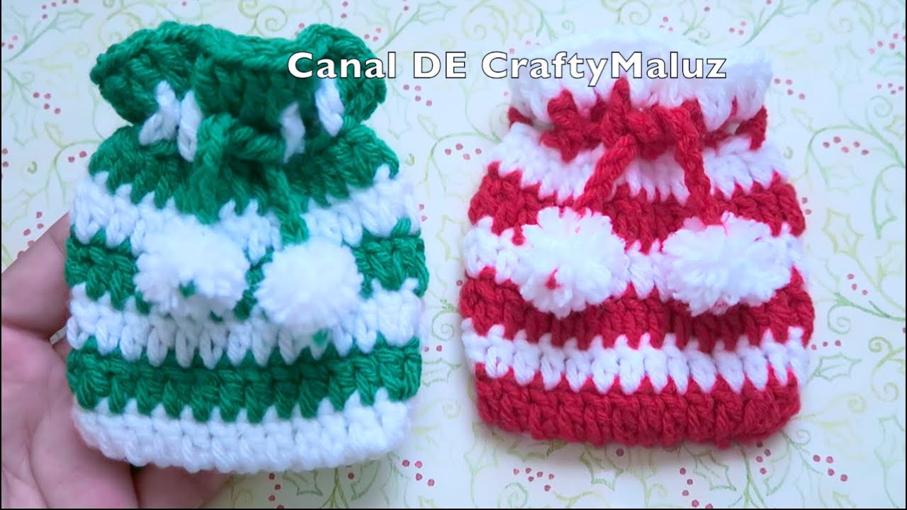 CROCHET TUTORIAL ☃️Regalos de Navidad❄️ Mini Bolsita de Navidad a Crochet 🔥 Crochet Mini Pouch Easy