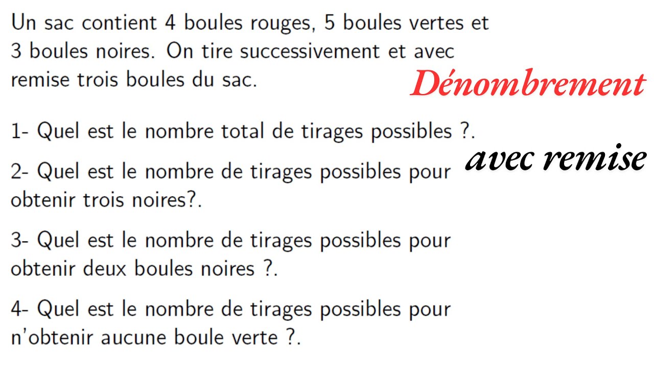 Tirage avec Remise : Maîtrisez le Dénombrement Pas à Pas