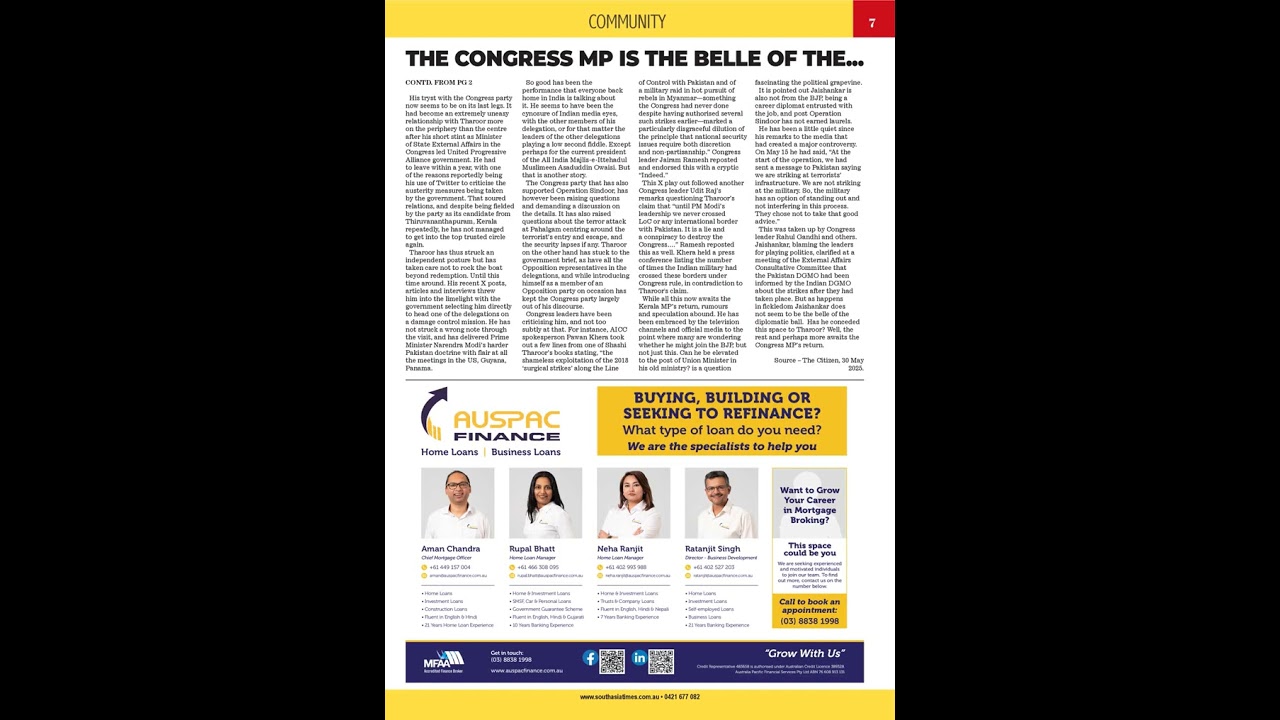 South Asia Times (SAT) June 2025 E-paper -- News, Views, Analysis - www.southasiatimes.com.au  #news