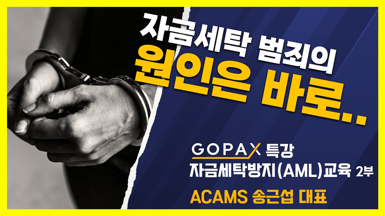 '자금세탁'의 원인은 바로!! |고팍스 특강, 자금세탁방지 교육 2부-송근섭 대표