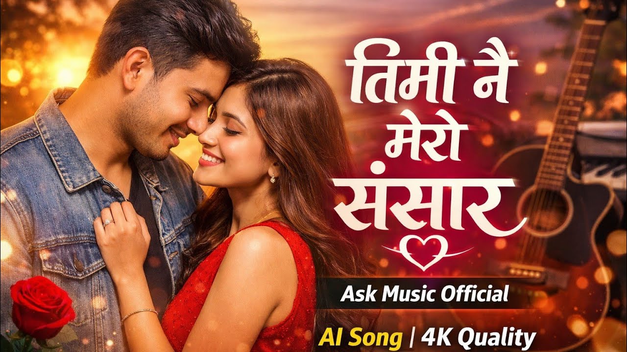 तिमीनै मेरो संसार | Viral Nepali Romantic Song | Ai Song | Ask music official |#song #ai  #music 