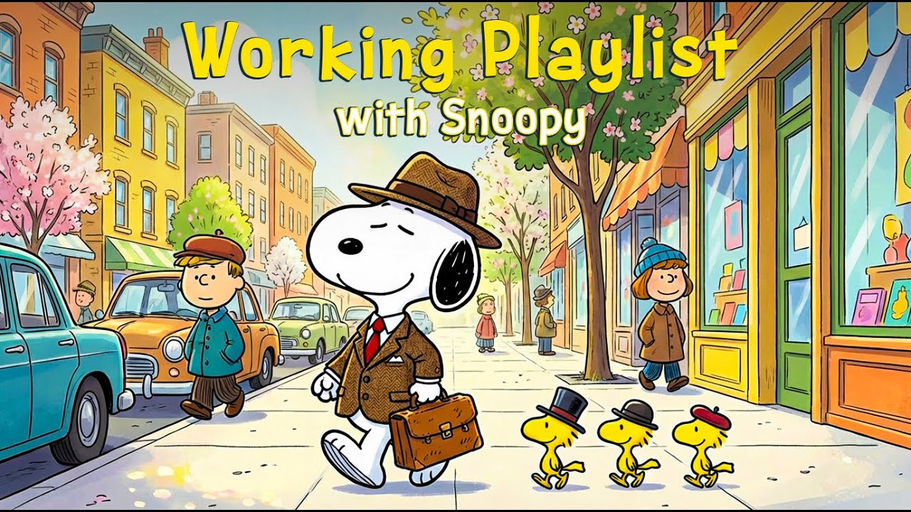Working Playlist with Snoopy ✨💼 | Focus Jazz for a Productive Day