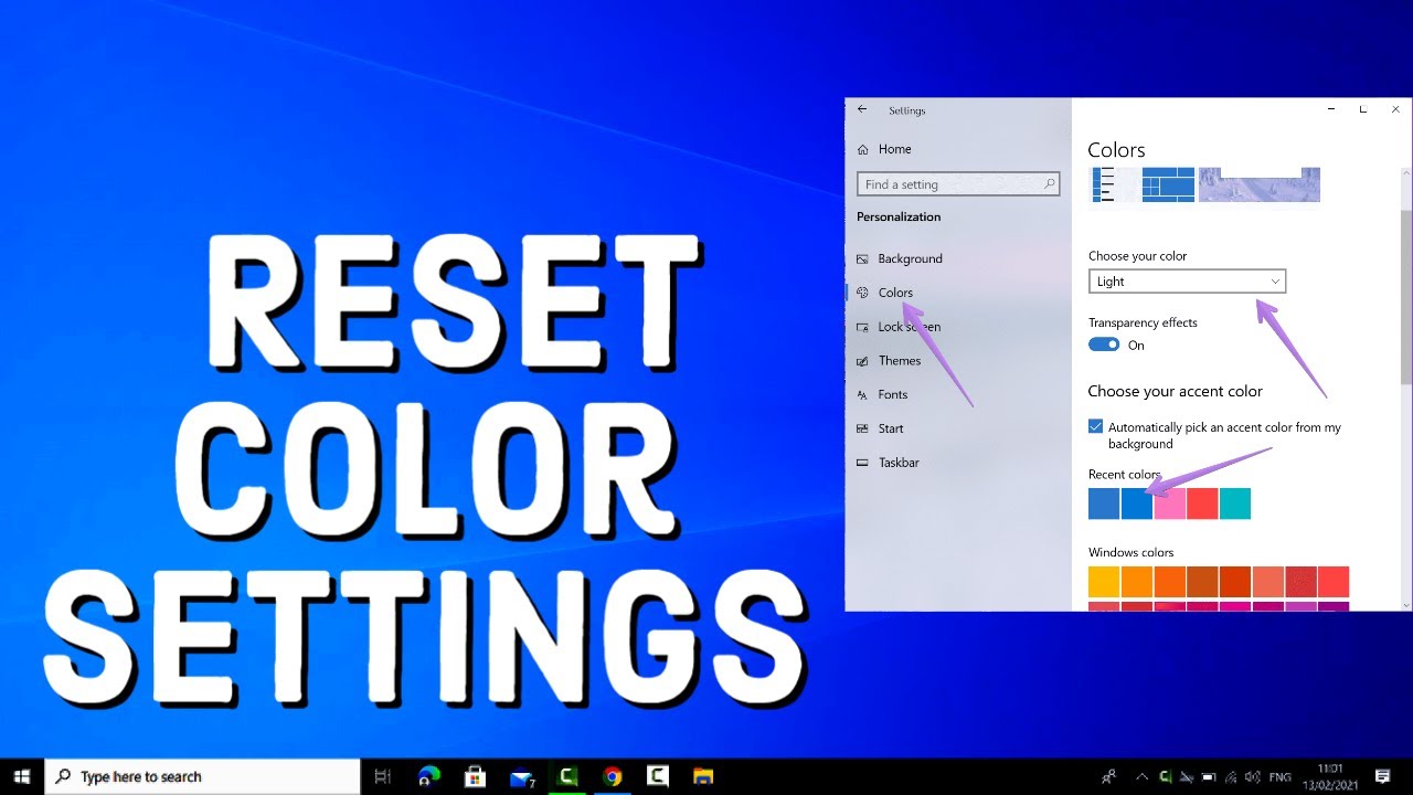 Как сбросить настройки цвета в Windows 10