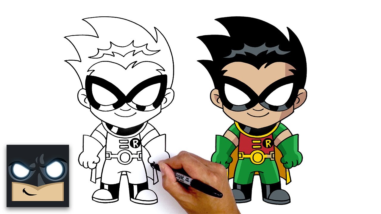 How To Draw Robin | Teen Titans