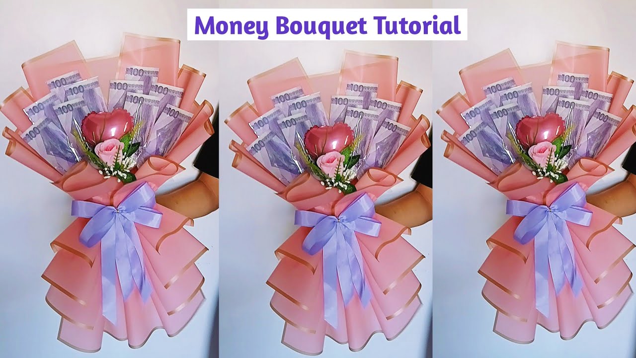 How to make money bouquet 10pcs bills #diybouquet #moneybouquet #