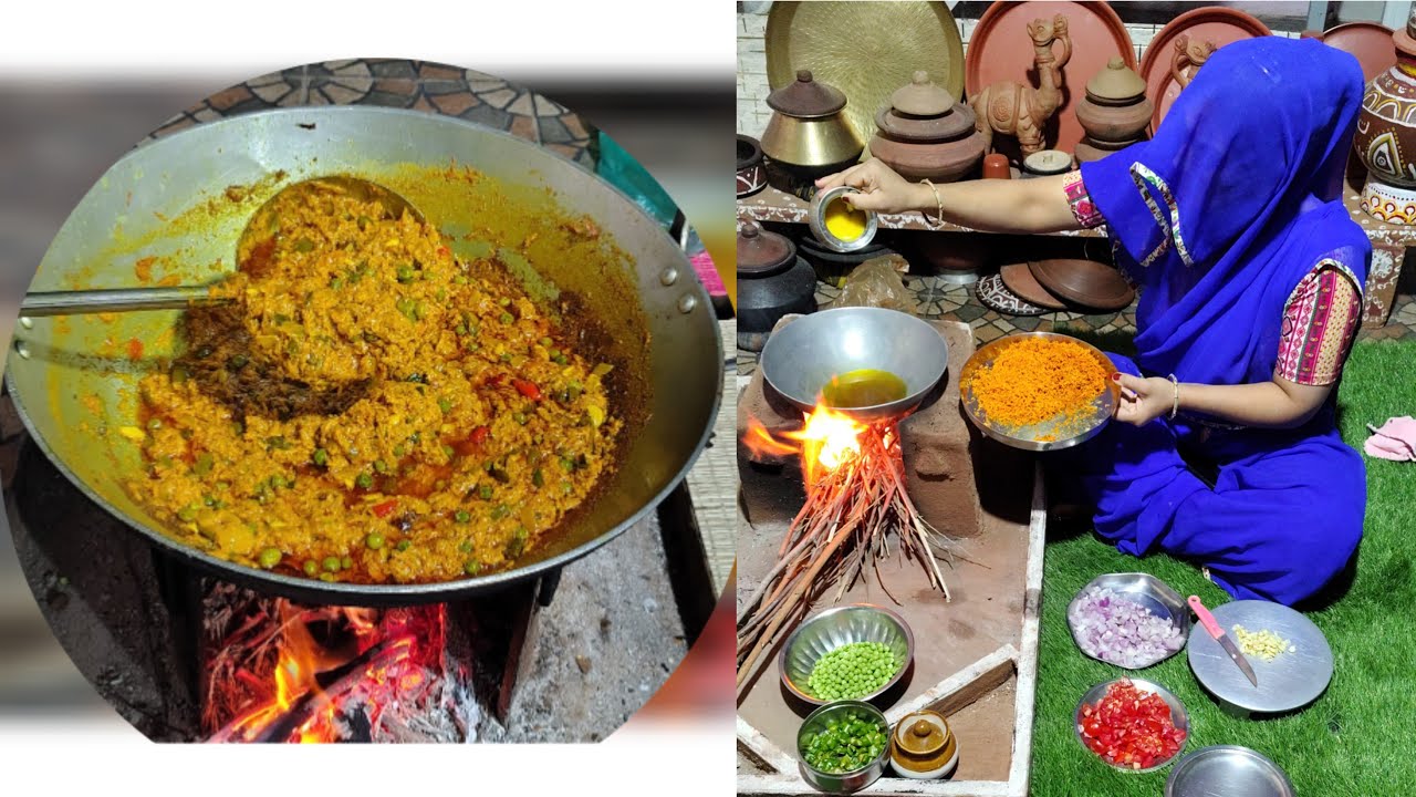 चूल्हे का खाना #rajasthani food and farming