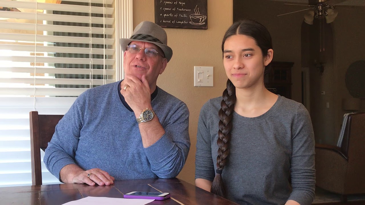 Kalina and Papa John Singing in front of the Peanut Gallery  (True Love by Dean and Deana Martin)