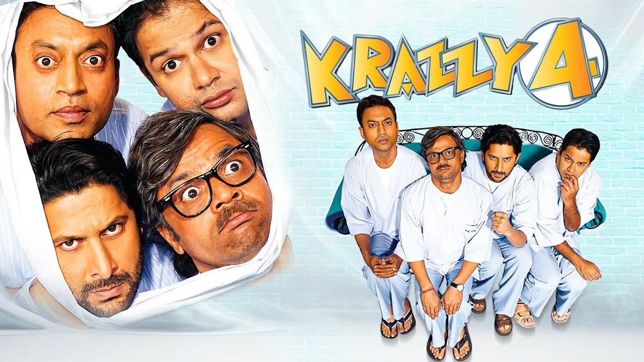 Krazzy 4: जब 4 पागल हुए 'आज़ाद - Superhit Comedy Movie With Subtitles - Arshad Warsi, Irrfan, Juhi C