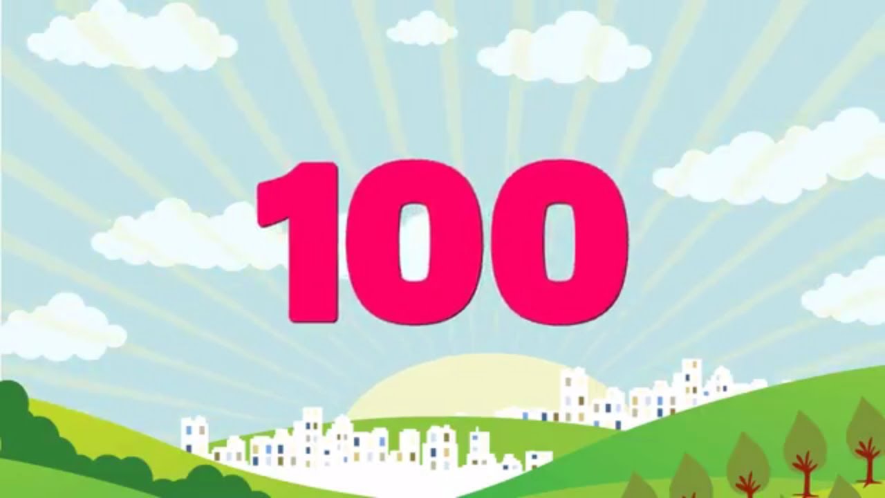 Sayı Sayma Çizgi Film-Çocuklar için-100'den geriye ritmik sayma