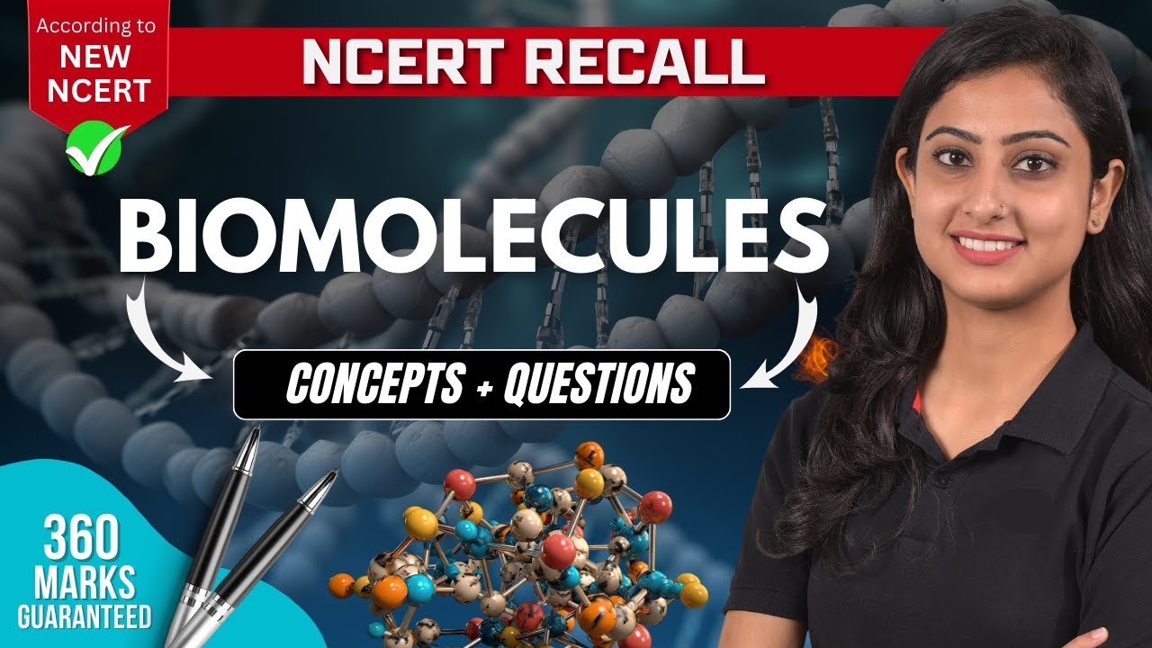 Biomolecules | Concepts + Questions | NCERT RECALL | NEET 2024