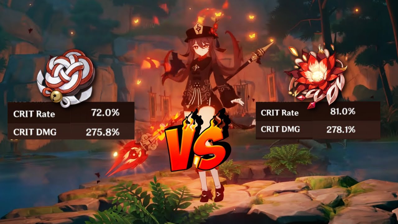 Hu Tao Crimson Witch VS Shimenawa Reminiscense Full Damage Comparison [Genshin Impact]