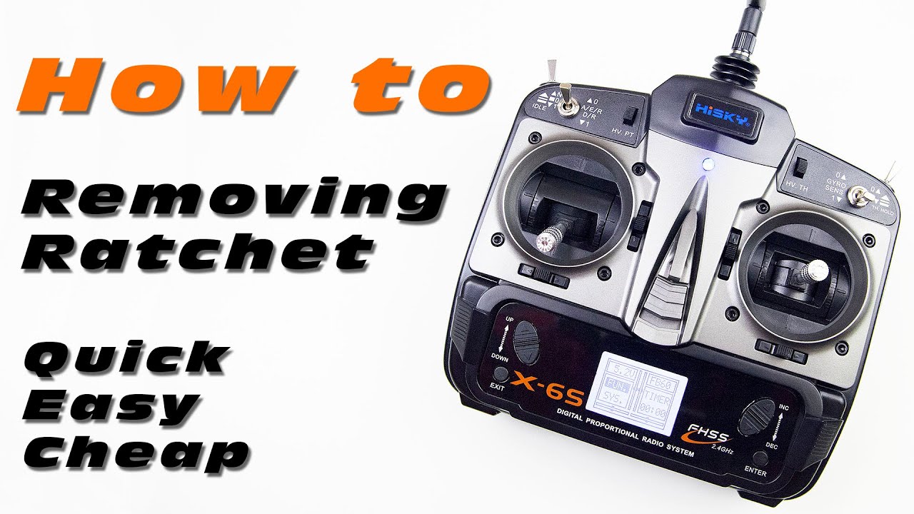 How to Remove ratchet from your throttle stick (for Helicopters & Multirotors)