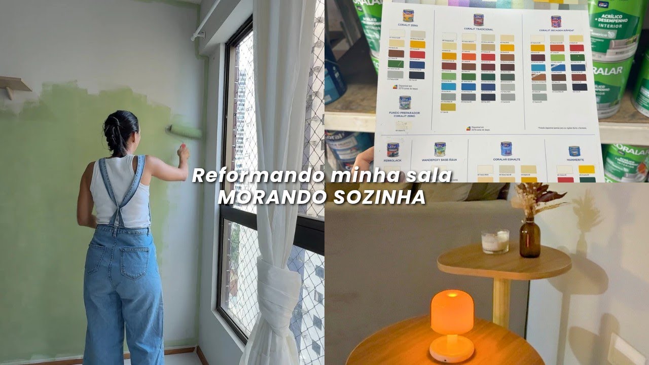 Reformando a Sala de Estar: Pintei uma parede sozinha, novas decorações e planos pro futuro