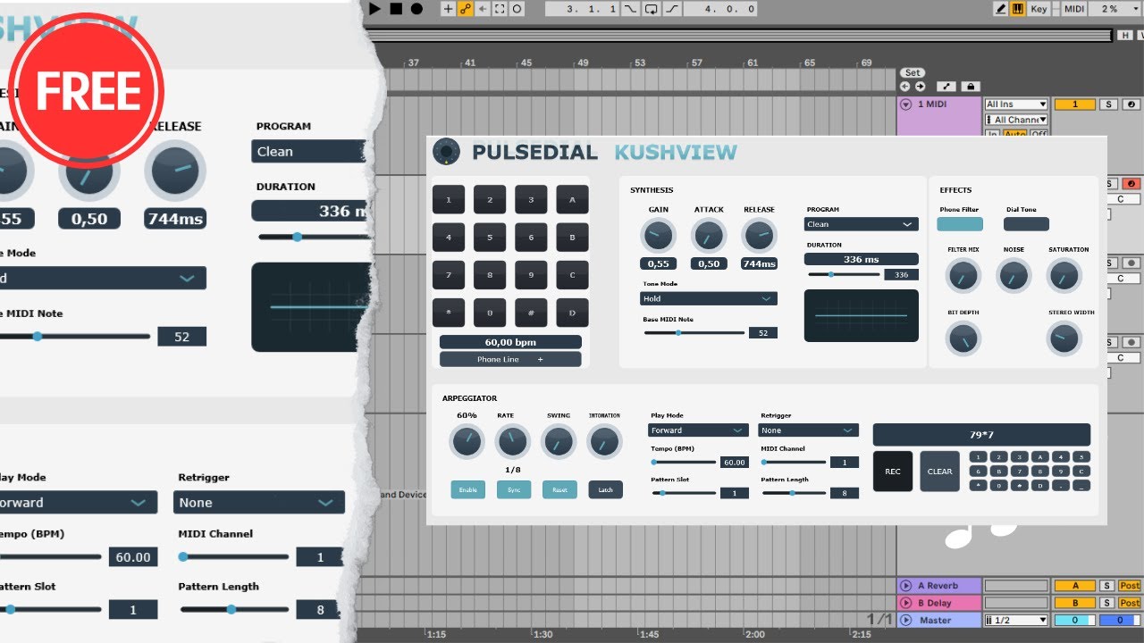 FREE VST Kushview PulseDial telephone signal synthesizer plugin is FREE until December 25